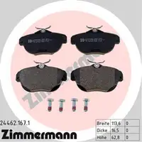 ZIMMERMANN Bremsbel&auml;ge CITROEN C6 (TD_) 3.0 V6 2.0 HDi 2.2 HDI 3.0 HDi vorne