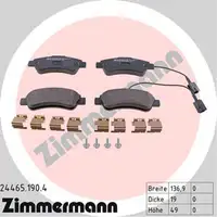 ZIMMERMANN Bremsbel&auml;ge + Wako CITROEN JUMPER FIAT DUCATO PEUGEOT BOXER hinten