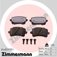 ZIMMERMANN rd:z Bremsbel&auml;ge f&uuml;r AUDI A6 Q3 SEAT ALHAMBRA VW PASSAT SHARAN hinten