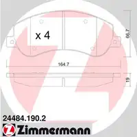 ZIMMERMANN Bremsen Bremsscheiben + Bremsbel&auml;ge Set f&uuml;r VW AMAROK PR-2E3 vorne