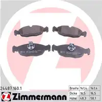 ZIMMERMANN Bremsbel&auml;ge f&uuml;r Jaguar XJ (NAW NBW) (XJ 40 81) XK8 (QDV QEV) hinten