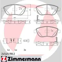 ZIMMERMANN Bremsbel&auml;ge Bremsbelagsatz f&uuml;r Fiat 500L Opel Corsa D 1.3CDTI vorne