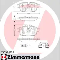ZIMMERMANN Bremsbel&auml;ge Bremskl&ouml;tze f&uuml;r BMW Z4 E89 sDrive18-35is 156-340 PS hinten