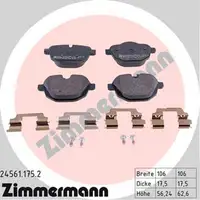 ZIMMERMANN Bremsbel&auml;ge f&uuml;r BMW 5er F10 F18 F11 i8 X3 F25 X4 F26 Z4 E89 hinten
