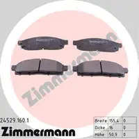 ZIMMERMANN Bremsbel&auml;ge Bremsbelagsatz f&uuml;r Mitsubishi L200 ab 01.2004 vorne
