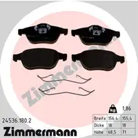ZIMMERMANN Bremsscheiben + Bel&auml;ge f&uuml;r RENAULT GRAND / SCENIC II 2.0 1.9dCi vorne