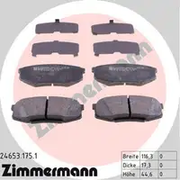 ZIMMERMANN Bremsbel&auml;ge Bremskl&ouml;tze f&uuml;r Toyota Land Cruiser 200 (VDJ2 UZJ2) hinten