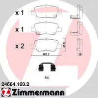 ZIMMERMANN Bremsbel&auml;ge TOYOTA AURIS (_E15_) (_E18_) COROLLA Stufenheck hinten