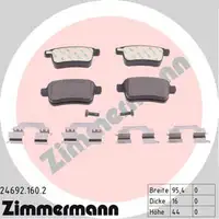 ZIMMERMANN Bremsbel&auml;ge Bremsbelagsatz Mercedes Citan f&uuml;r Renault Kangoo hinten