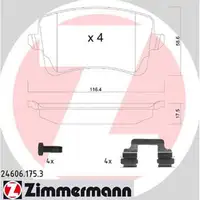 ZIMMERMANN Bremsen Bremsscheiben + Bel&auml;ge f&uuml;r Audi A4 B8 A5 8T 8F Q5 8R hinten