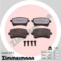 ZIMMERMANN rd:z Bremsbel&auml;ge f&uuml;r AUDI A4 (8K B8) A5 (8T 8F) Q5 (8RB) (FYB) hinten