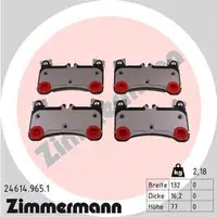 ZIMMERMANN rd:z Bremsbel&auml;ge AUDI Q7 4LB PORSCHE CAYENNE 9PA VW TOUAREG 7L hinten