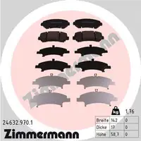 ZIMMERMANN rd:z Bremsbel&auml;ge NISSAN QASHQAI I X-TRAIL T31 SUZUKI KIZASHI FR vorne