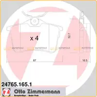 ZIMMERMANN Bremsscheiben + Radlager + Bel&auml;ge PEUGEOT 308 SW (4E_, 4H_) hinten