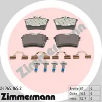 ZIMMERMANN Bremsbel&auml;ge Bremsbelagsatz Bremskl&ouml;tze Berlingo 308 SW Partner hinten