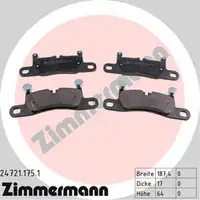 ZIMMERMANN Bremsbel&auml;ge Bremskl&ouml;tze f&uuml;r Porsche Cayenne PR-1KP ab 06.2010 hinten