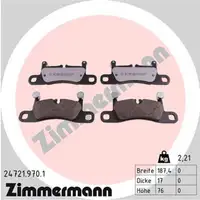 ZIMMERMANN rd:z Bremsbel&auml;ge f&uuml;r PORSCHE 911 991 CAYENNE 92A VW TOUAREG 7P hinten