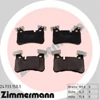 ZIMMERMANN Bremsbel&auml;ge + Wako MERCEDES W204 C218 X218 W212 63AMG 4-matic hinten