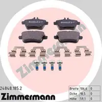 ZIMMERMANN Bremsscheiben + Bremsbel&auml;ge + Wako MERCEDES-BENZ SLC SLK R172 hinten