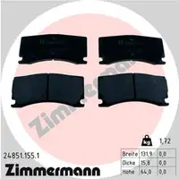 ZIMMERMANN Bremsscheiben + Bremsbel&auml;ge JAGUAR XK (X150) 3.6 + XK8 + XKR hinten