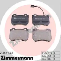 ZIMMERMANN Bremsbel&auml;ge + Wako ALFA ROMEO 159 BRERA SPIDER (939) vorne