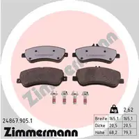 ZIMMERMANN rd:z Bremsbel&auml;ge MERCEDES GLK-KLASSE X204 200-350 200-350CDI vorne