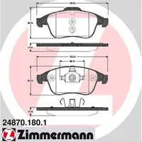 ZIMMERMANN Bremsbel&auml;ge Bremskl&ouml;tze f&uuml;r Renault Laguna 3 Latitude 3.0dCi 240 vorne