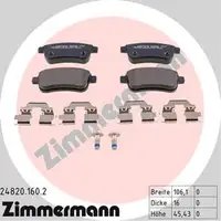 ZIMMERMANN Bremsbel&auml;ge Bremsbelagsatz f&uuml;r Renault Grand / Scenic III hinten