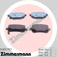 ZIMMERMANN Bremsbel&auml;ge Chrysler Grand Voyager Dodge Journey Fiat Freemont hinten