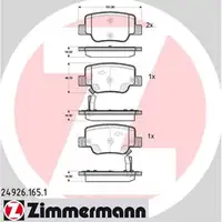ZIMMERMANN Bremsbel&auml;ge Bremskl&ouml;tze Bremskl&ouml;tze f&uuml;r Toyota Verso ab 04.2009 hinten
