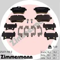 ZIMMERMANN Bremsbel&auml;ge MERCEDES S-KLASSE W222 A217 C217 SL R231 hinten