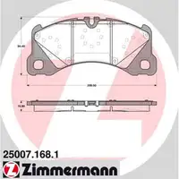 ZIMMERMANN Bremsbel&auml;ge + Warnkontakt PORSCHE PANAMERA (970) 4.8 Turbo S vorne