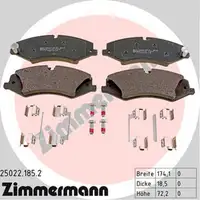 ZIMMERMANN Bremsbel&auml;ge LAND ROVER DISCOVERY IV RANGER ROVER III / SPORT vorne