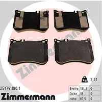 ZIMMERMANN Bremsbel&auml;ge + Wako MERCEDES W222 A217 C217 R231 mit AMG Paket vorne