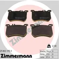 ZIMMERMANN Bremsbel&auml;ge + Wako MERCEDES S-KLASSE W222 V222 X222 SL R231 vorne