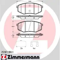 ZIMMERMANN Bremsbel&auml;ge Bremskl&ouml;tze f&uuml;r Hyundai ix20 JC 1.4 1.6 1.4/1.6CRDi vorne