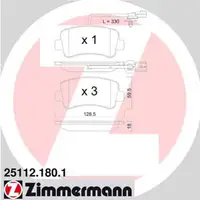 ZIMMERMANN Bremsbel&auml;ge Bremskl&ouml;tze + Wako f&uuml;r Nissan NV400 Opel Movano B hinten
