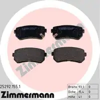 ZIMMERMANN Bremsscheiben + Bel&auml;ge HYUNDAI TUCSON (TL) SPORTAGE (QL, QLE) hinten