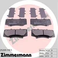 ZIMMERMANN Bremsbel&auml;ge Bremskl&ouml;tze f&uuml;r Toyota Hilux III 2.5/3.0D ab 09.2008 vorne