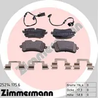 ZIMMERMANN Bremsbel&auml;ge Bremskl&ouml;tze + Wako f&uuml;r Audi A8 (4H) 1KW/1KY/1KZ/1KE hinten