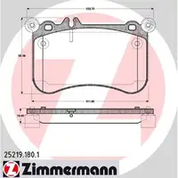ZIMMERMANN Bremsbel&auml;ge Bremsbelagsatz Mercedes C218 X218 W212 W221 C216 vorne