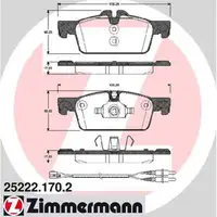 ZIMMERMANN Bremsbel&auml;ge Bremskl&ouml;tze Bremskl&ouml;tze + Wako f&uuml;r Peugeot 508 / SW vorne