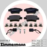 ZIMMERMANN Bremsbel&auml;ge Bremskl&ouml;tze + Wako f&uuml;r Fiat Punto / Punto Evo (199) hinten