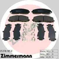ZIMMERMANN Bremsbel&auml;ge f&uuml;r CHRYSLER GRAND VOYAGER V FIAT FREEMONT vorne