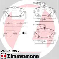 ZIMMERMANN Bremsbel&auml;ge Bremskl&ouml;tze + Wako f&uuml;r Peugeot 407 / SW ab 09.2009 vorne
