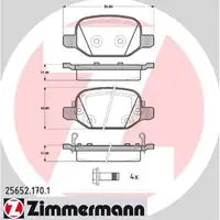ZIMMERMANN Bremsbel&auml;ge Bremskl&ouml;tze Bremskl&ouml;tze f&uuml;r Fiat 500L ab 09.2012 hinten