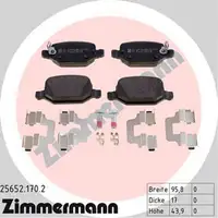 ZIMMERMANN Bremsbel&auml;ge Bremskl&ouml;tze Bremskl&ouml;tze f&uuml;r Fiat 500L ab 09.2012 hinten