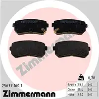 ZIMMERMANN Bremsbel&auml;ge Bremskl&ouml;tze f&uuml;r HYUNDAI KONA KIA OPTIMA PICANTO TA hinten