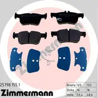 ZIMMERMANN Bremsscheiben + Bremsbel&auml;ge FORD EDGE 2.0 TDCi AWD 180/210 PS hinten