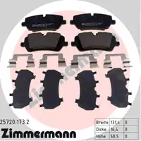 ZIMMERMANN Bremsscheiben + Bel&auml;ge LAND f&uuml;r ROVER RANGER ROVER IV / SPORT hinten